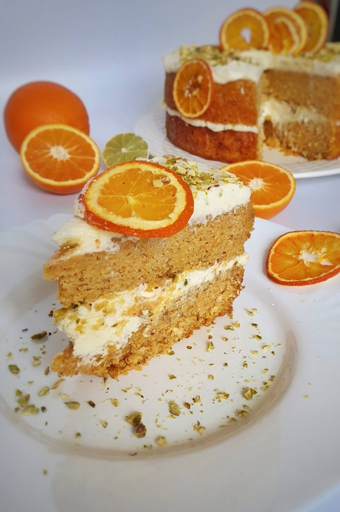 tort fara gluten cu malai si portocale (polenta cake)