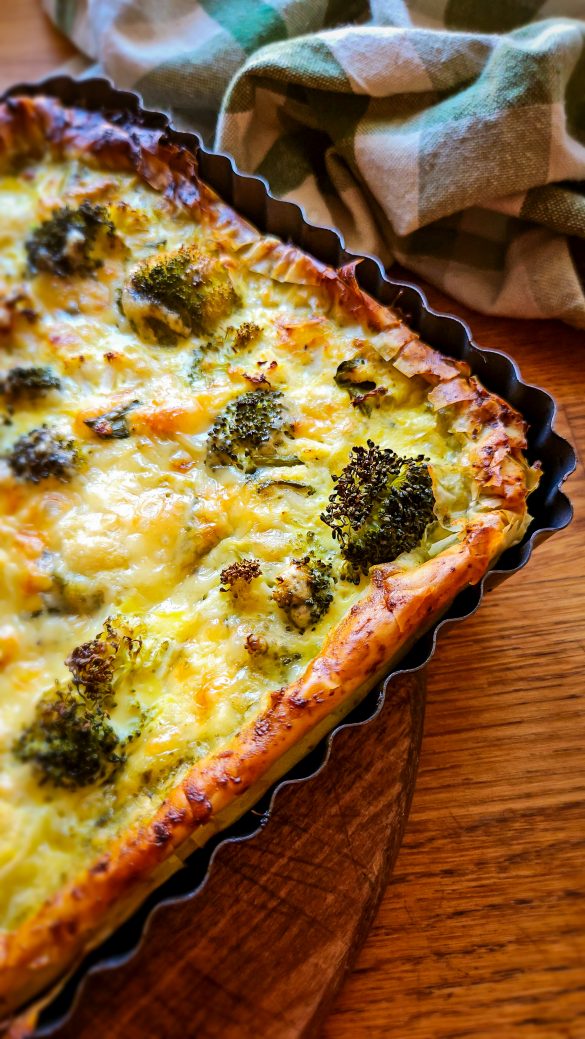 quiche cu legume (broccoli, conopida, leurda)
